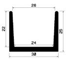 TU1- 0667 - EPDM-Gummi -Profile - U-Profile TU1- 0667 - EPDM-Gummi -Profile - U-Profile