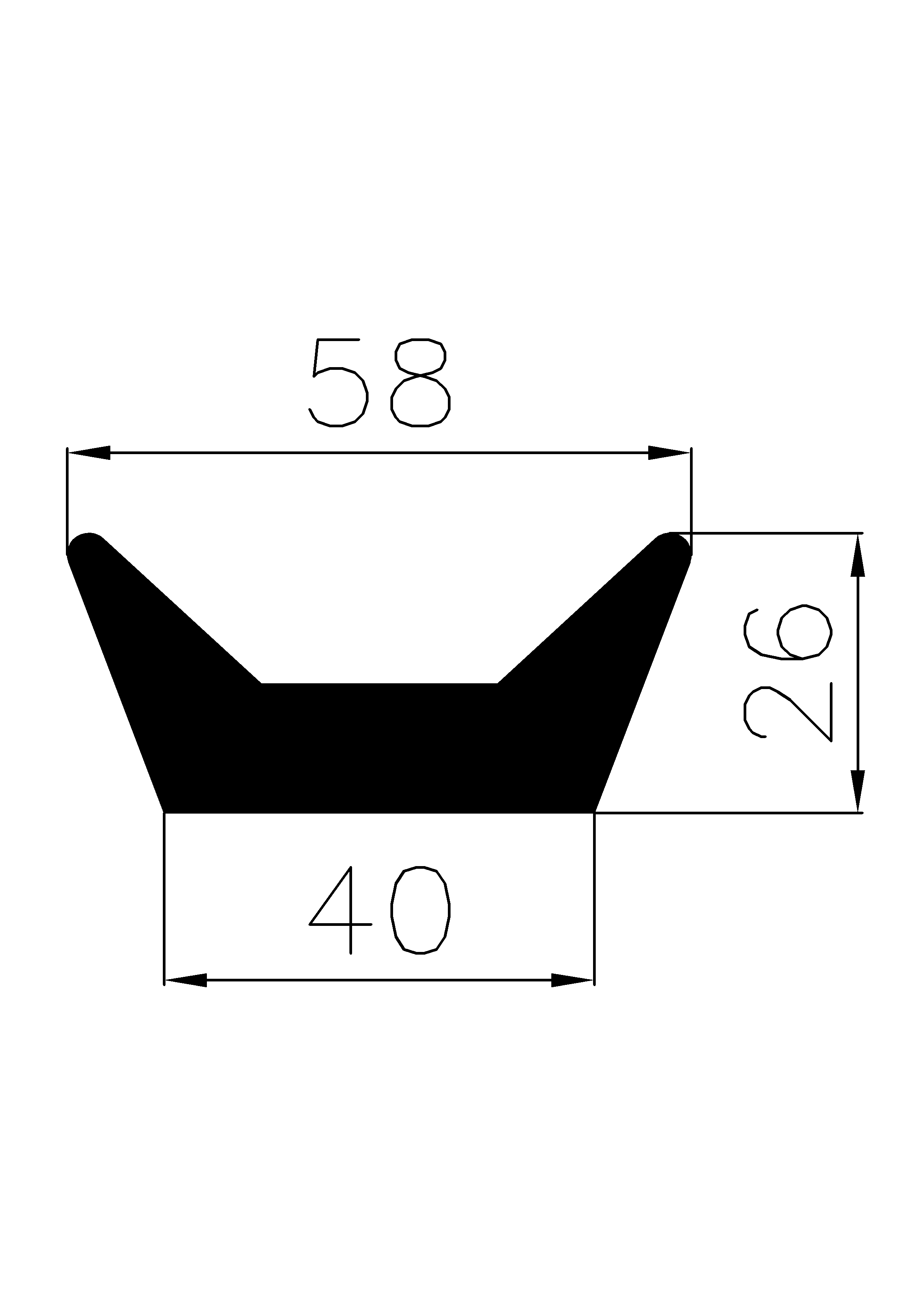 1490360KG - EPDM-Gummi -Profile - U-Profile 1490360KG - EPDM-Gummi -Profile - U-Profile