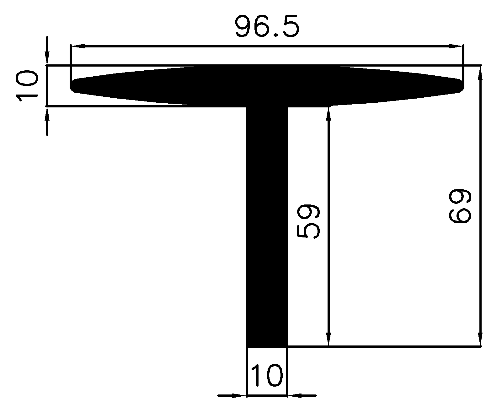 15030370KG - EPDM Gummi-Profile - Abdeckung und T-Profile 15030370KG - EPDM Gummi-Profile - Abdeckung und T-Profile