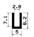TU1- 0620 - EPDM-Gummi -Profile - U-Profile TU1- 0620 - EPDM-Gummi -Profile - U-Profile