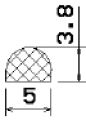 MZS 25462 - EPDM-Schaumgummi-Profile - Halbrundprofile / D-Profile