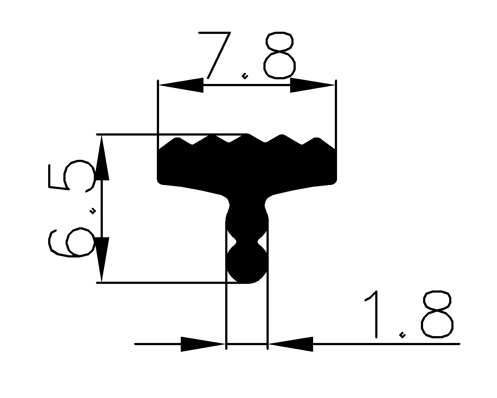 15780170KG - Silikon Profile - Abdeckung und T-Profile