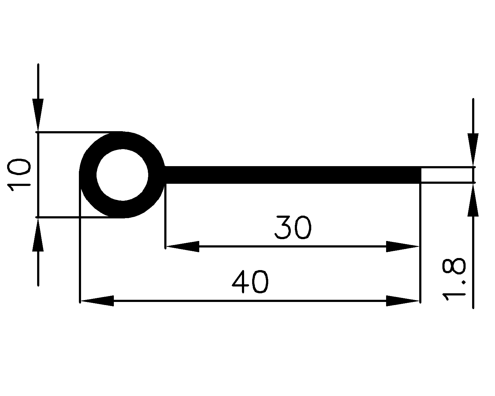 15970370KG - EPDM profiles - Flag or 'P' profiles