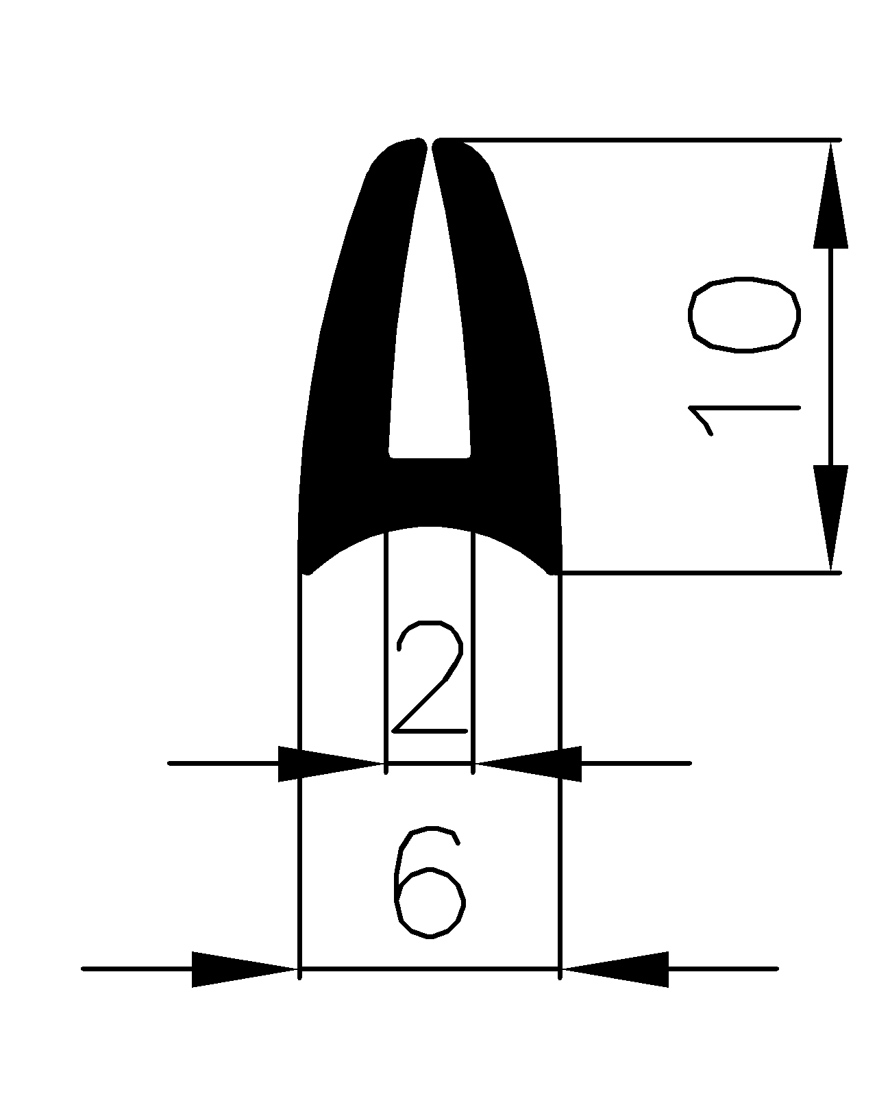 16030350KG - rubber profiles - U shape profiles