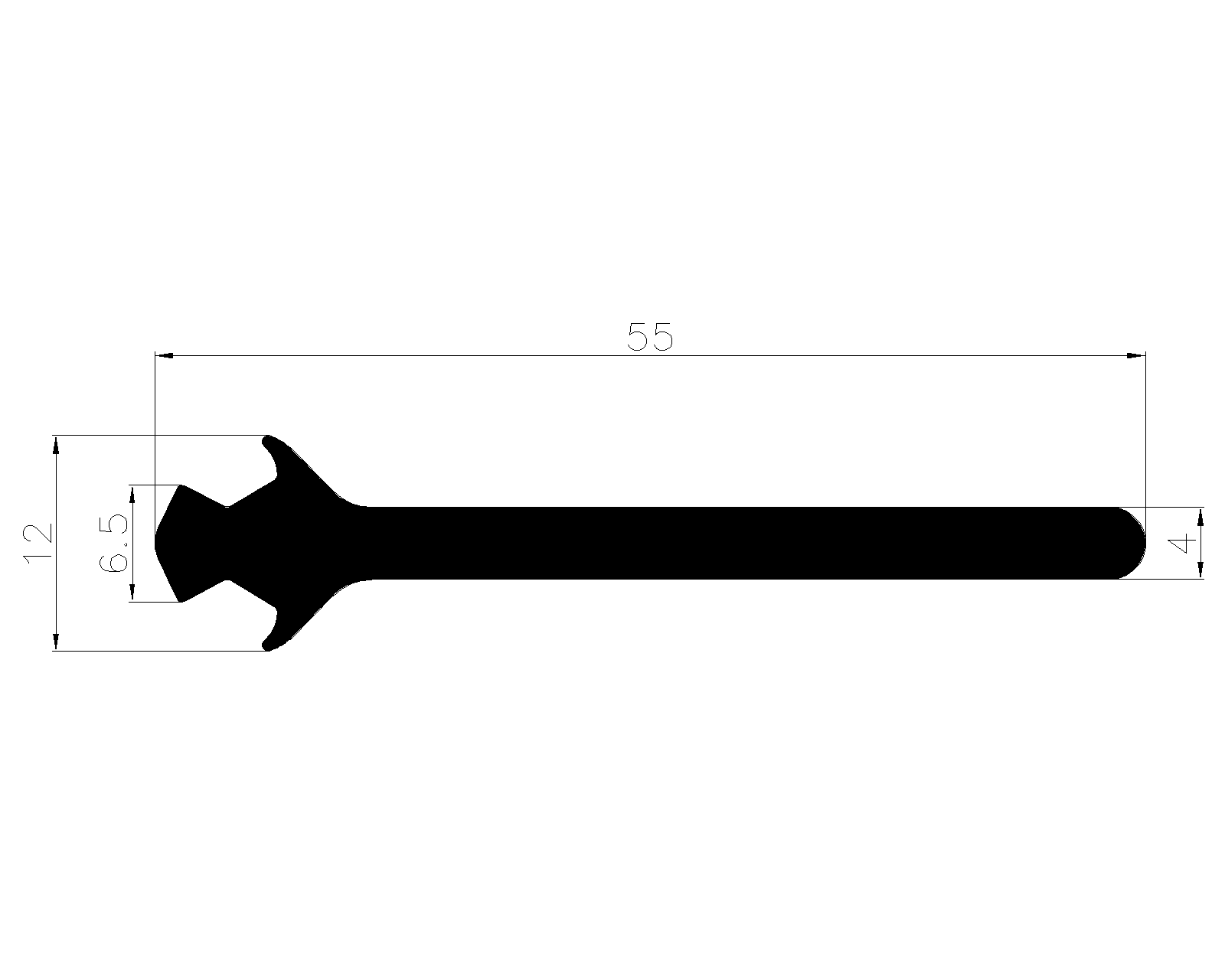 16750380KG - EPDM Gummi-Profile - Abdeckung und T-Profile 16750380KG - EPDM Gummi-Profile - Abdeckung und T-Profile