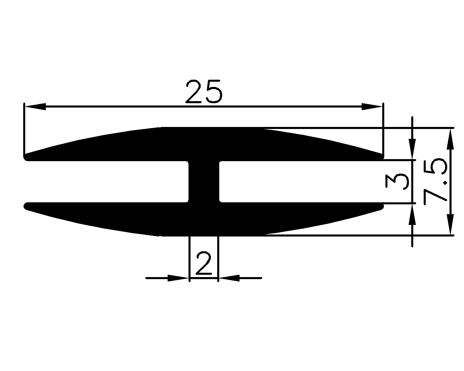16840370KG - EPDM-Kautschukprofile - H-Profile