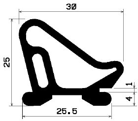 RT 0476 - EPDM gumiprofilok - Gördülő ajtó - ujjvédő profilok