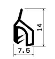 Z1 -0575 - Gummiprofile - Türscheiben- Fensterdichtungsprofile Z1 -0575 - Gummiprofile - Türscheiben- Fensterdichtungsprofile