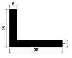 Wi 1186 1B=25 m - rubber profiles - Angle shape profiles