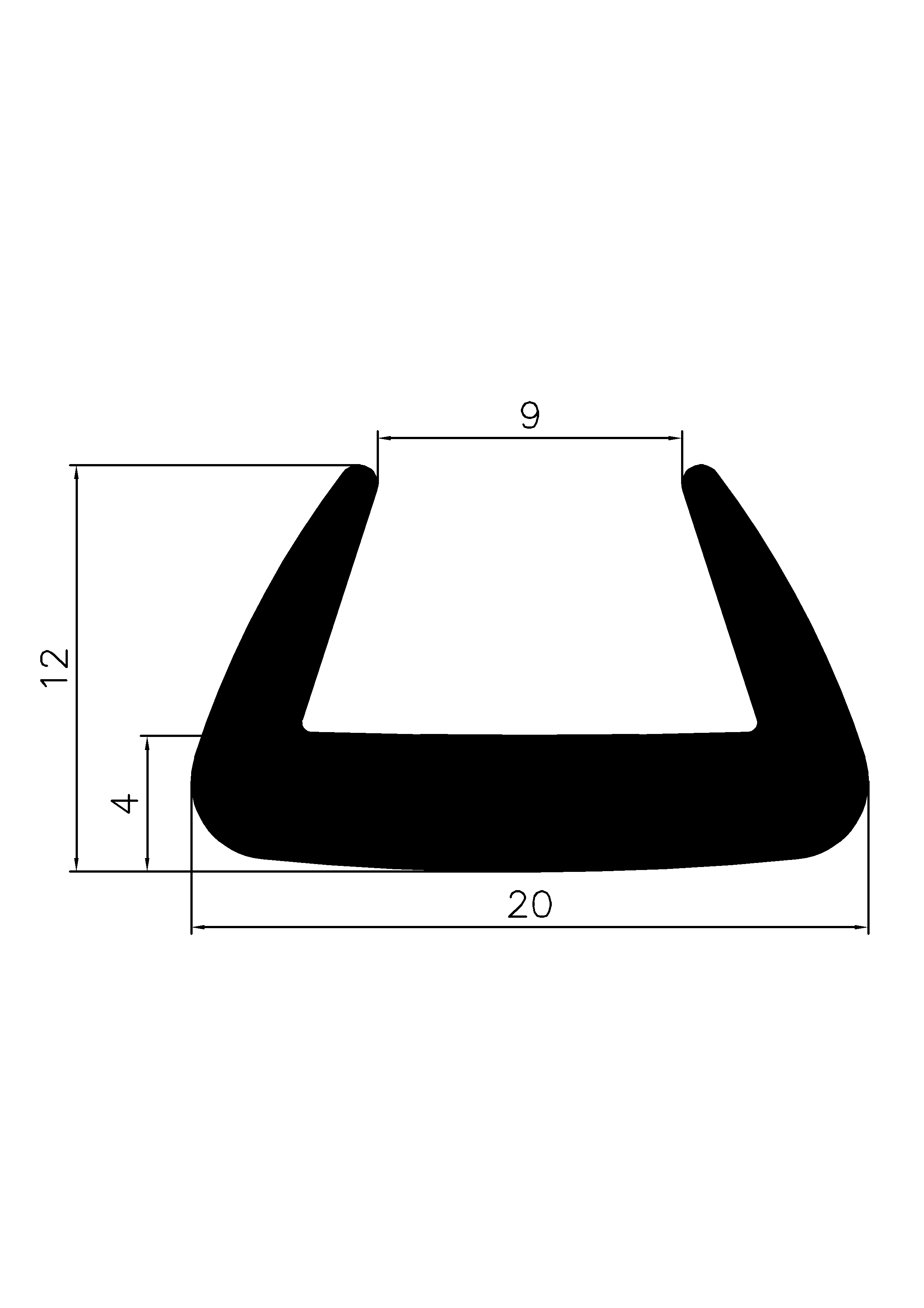 18060365KG - rubber profiles - U shape profiles