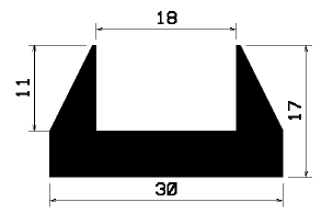 TU1- 0648 - Silikon Profile - U-Profile TU1- 0648 - Silikon Profile - U-Profile