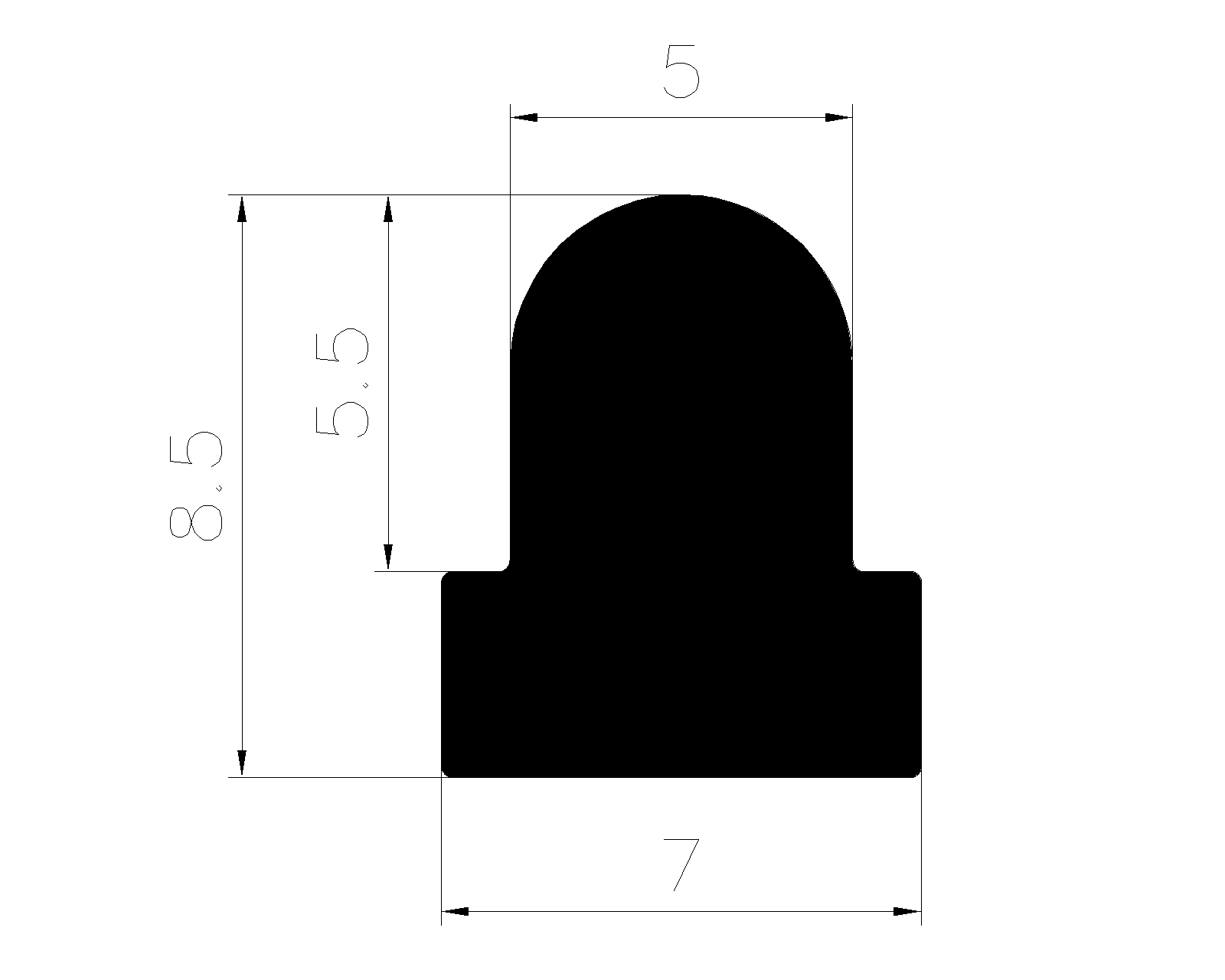 18120160KG - Silikon Profile - Abdeckung und T-Profile