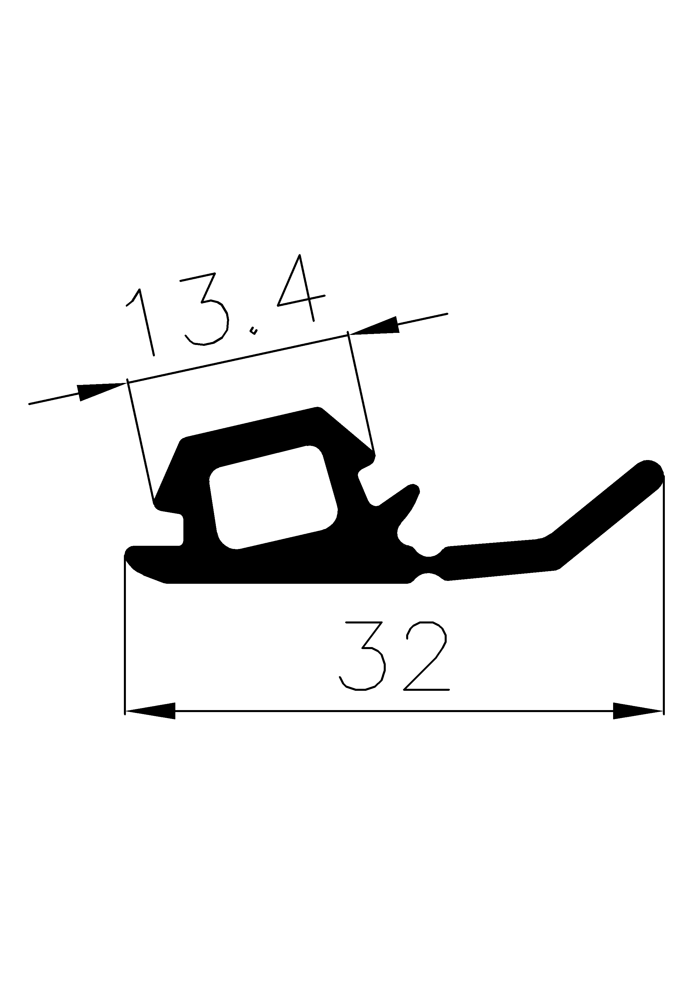 1850365KG - EPDM Gummi-Profile - Abdeckung und T-Profile 1850365KG - EPDM Gummi-Profile - Abdeckung und T-Profile