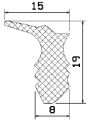 MZS 25045 - EPDM-Schwammgummi-Profile - Türscheiben- Fensterdichtungsprofile