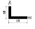 Wi 0688 1B= 50 m - Gummi-„L”-Profil - Winkelprofile / L-Profile