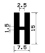 H 1395 - Silikongummiprofile - H-Profile