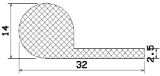 MZS 25208 - EPDM-Gummi-Profile - Fahnenprofile bzw. P-Profile