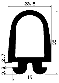 RT 0735 - EPDM-Kautschukprofile - Rolltor- und Fingerschutzprofile