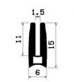 TU1- 0746 1B= 100 m - EPDM-Gummi -Profile - U-Profile TU1- 0746 1B= 100 m - EPDM-Gummi -Profile - U-Profile