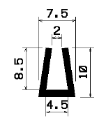 TU1- 0755 - szilikon gumiprofilok - U alakú profilok