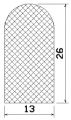 MZS 25213 - EPDM-Schaumgummi-Profile - Halbrundprofile / D-Profile