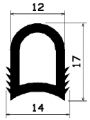 HR 1308 Sl - Silikonkautschukprofile - Halbrundprofile / D-Profile