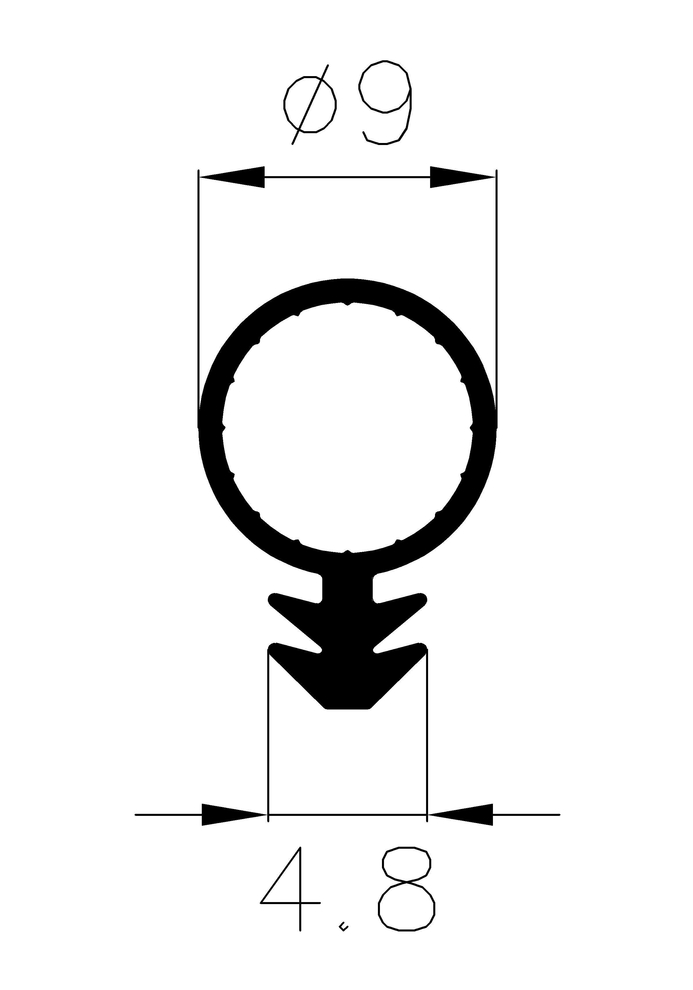 2550160KG - Silikongummi-Profile - Türscheiben- Fensterdichtungsprofile