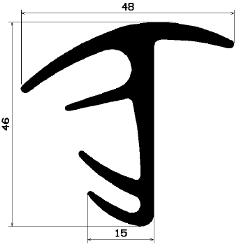 FA 0271 - EPDM Gummi-Profile - Abdeckung und T-Profile