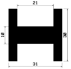 H 0797 - EPDM profiles - H-profiles