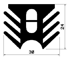 FA 0398 - EPDM Gummi-Profile - Abdeckung und T-Profile FA 0398 - EPDM Gummi-Profile - Abdeckung und T-Profile