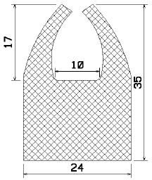 MZS 25223 - sponge profiles - U shape profiles