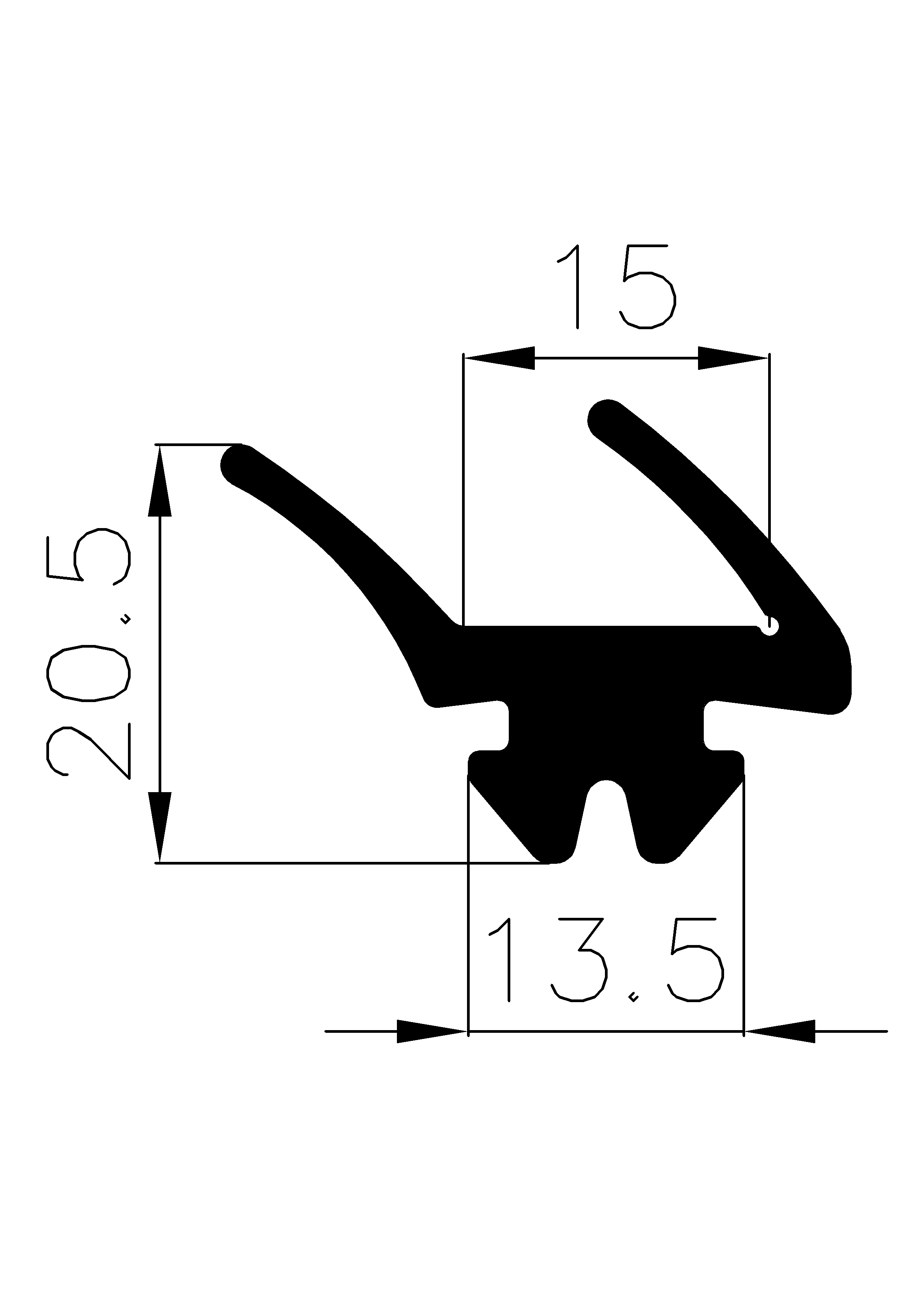 2870160KG - Gummiprofile - Türscheiben- Fensterdichtungsprofile