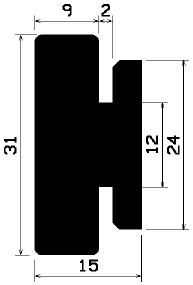 H 0488 - EPDM profiles - H-profiles