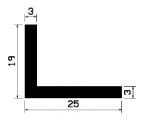 Wi 0691 1B=50 m - rubber profiles - under 100 m - Angle shape profiles