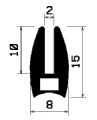 TU1- 0852 - gumiprofilok - U alakú profilok