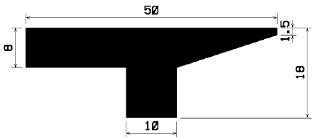 T 0863 - EPDM Gummi-Profile - Abdeckung und T-Profile