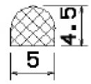 MZS 25452 - EPDM-Schaumgummi-Profile - Halbrundprofile / D-Profile