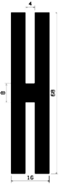 H 0601 - EPDM-Kautschukprofile - H-Profile