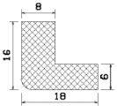 MZS 25244 - Schaumgummiprofile bzw. Moosgummiprofile - Winkelprofile / L-Profile