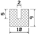 MZS 25236 - sponge profiles - U shape profiles