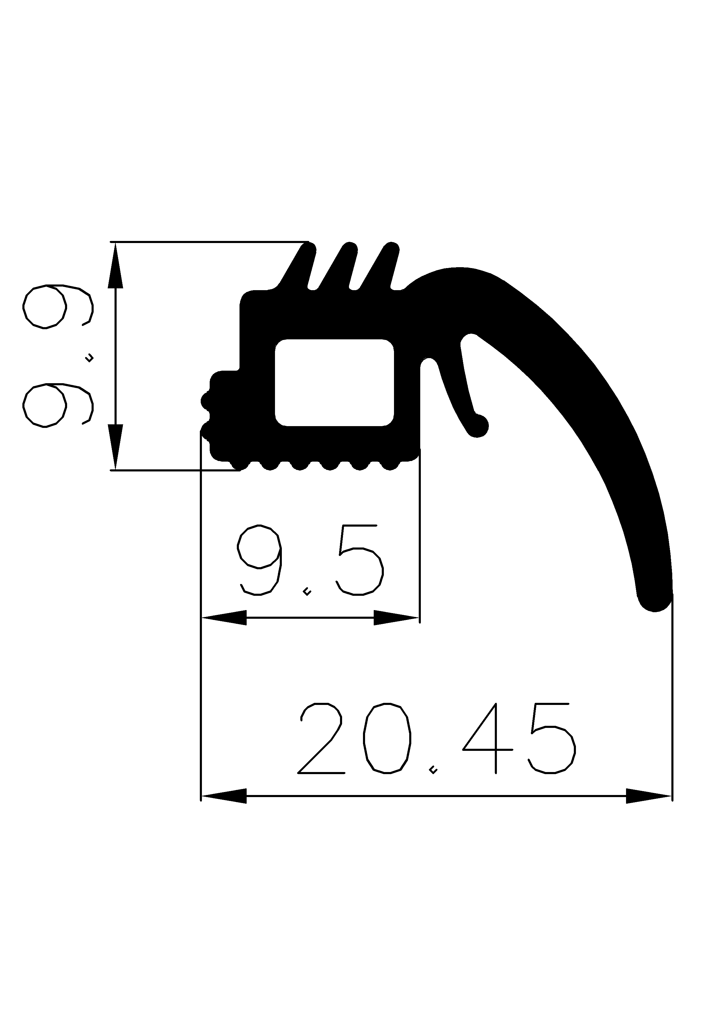 3020140KG - Silikongummi-Profile - Türscheiben- Fensterdichtungsprofile