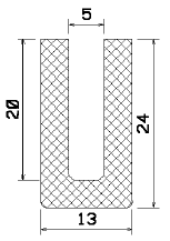 MZS 25256 - sponge profiles - U shape profiles