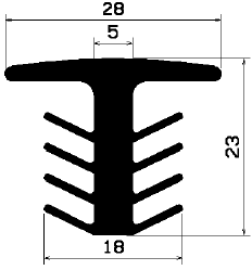 FA 0904/2 - EPDM Gummi-Profile - Abdeckung und T-Profile FA 0904/2 - EPDM Gummi-Profile - Abdeckung und T-Profile