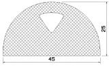 MZS 25255 - EPDM-Gummiprofile - Halbrundprofile / D-Profile