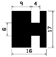 H 0874 - EPDM-Kautschukprofile - H-Profile