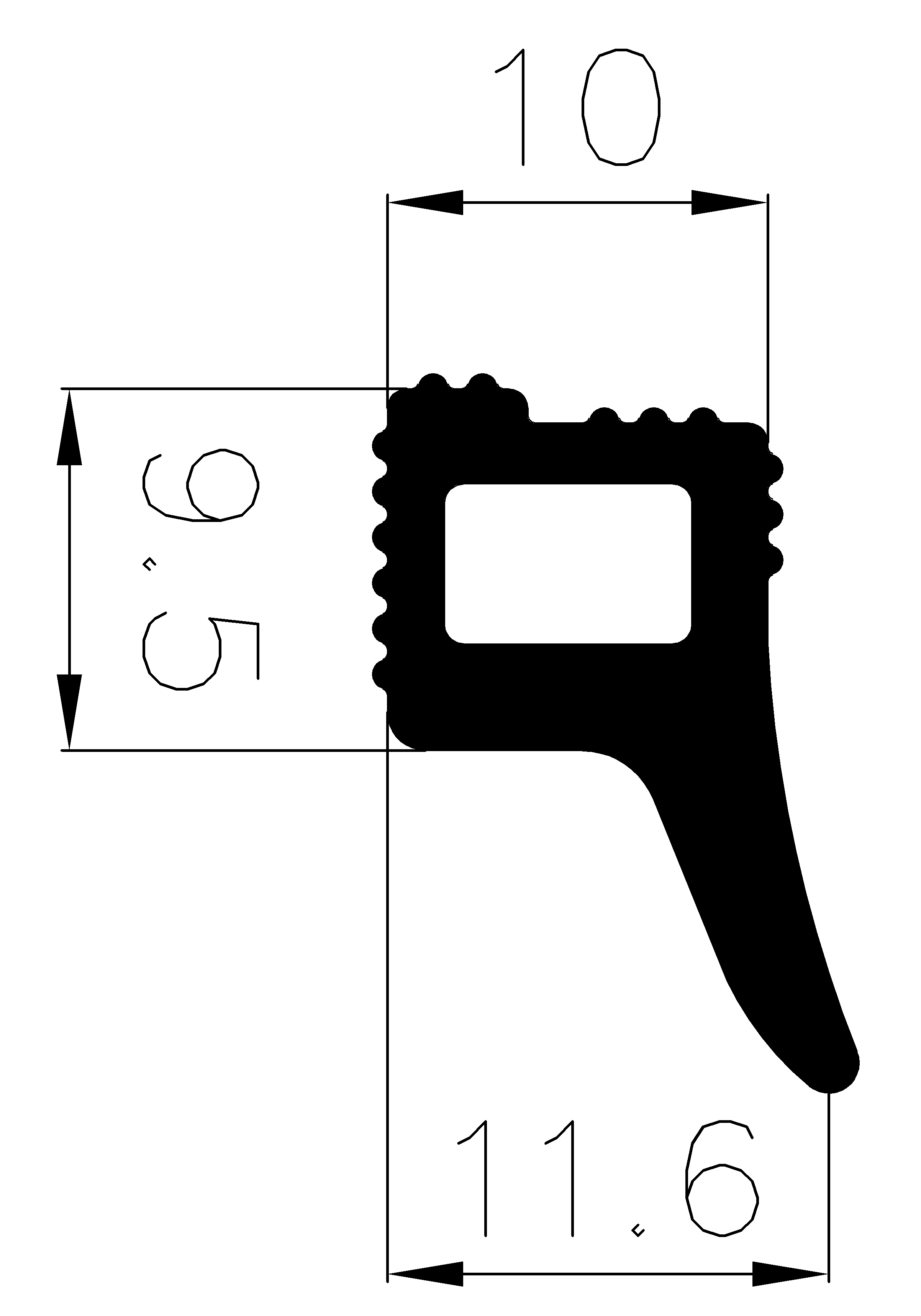 3110140KG - silicone rubber profiles - Door-frame profiles