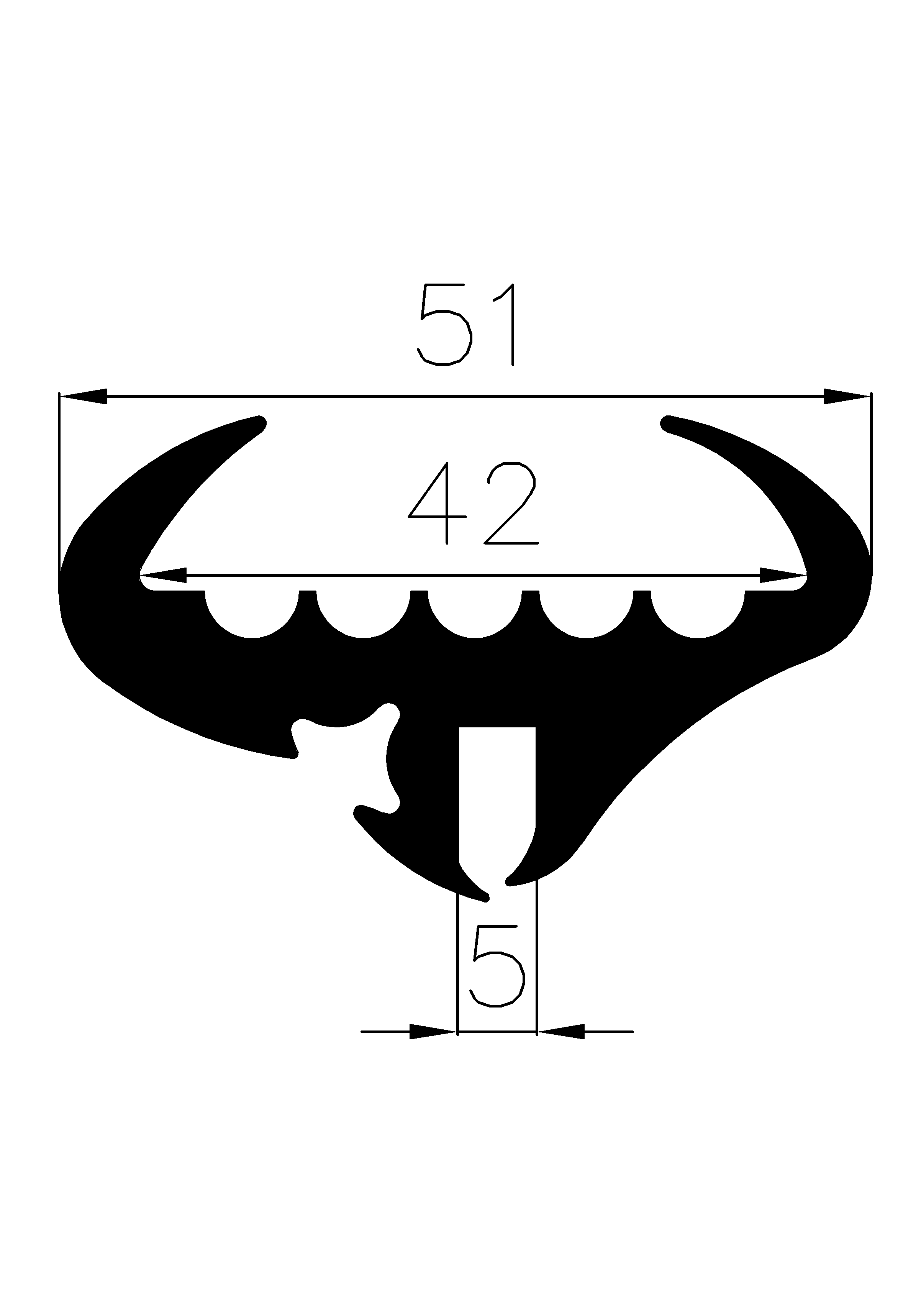 3150380KG - feszítő EPDM gumiprofilok - Rögzítő és feszítő profilok