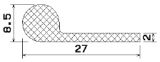 MZS 25270 - Schaumgummiprofile bzw. Moosgummiprofile - Fahnenprofile bzw. P-Profile