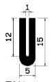 TU1- 0947 - EPDM-Gummi -Profile - U-Profile TU1- 0947 - EPDM-Gummi -Profile - U-Profile