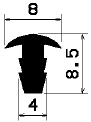 FA - 0950 - EPDM Gummi-Profile - Abdeckung und T-Profile